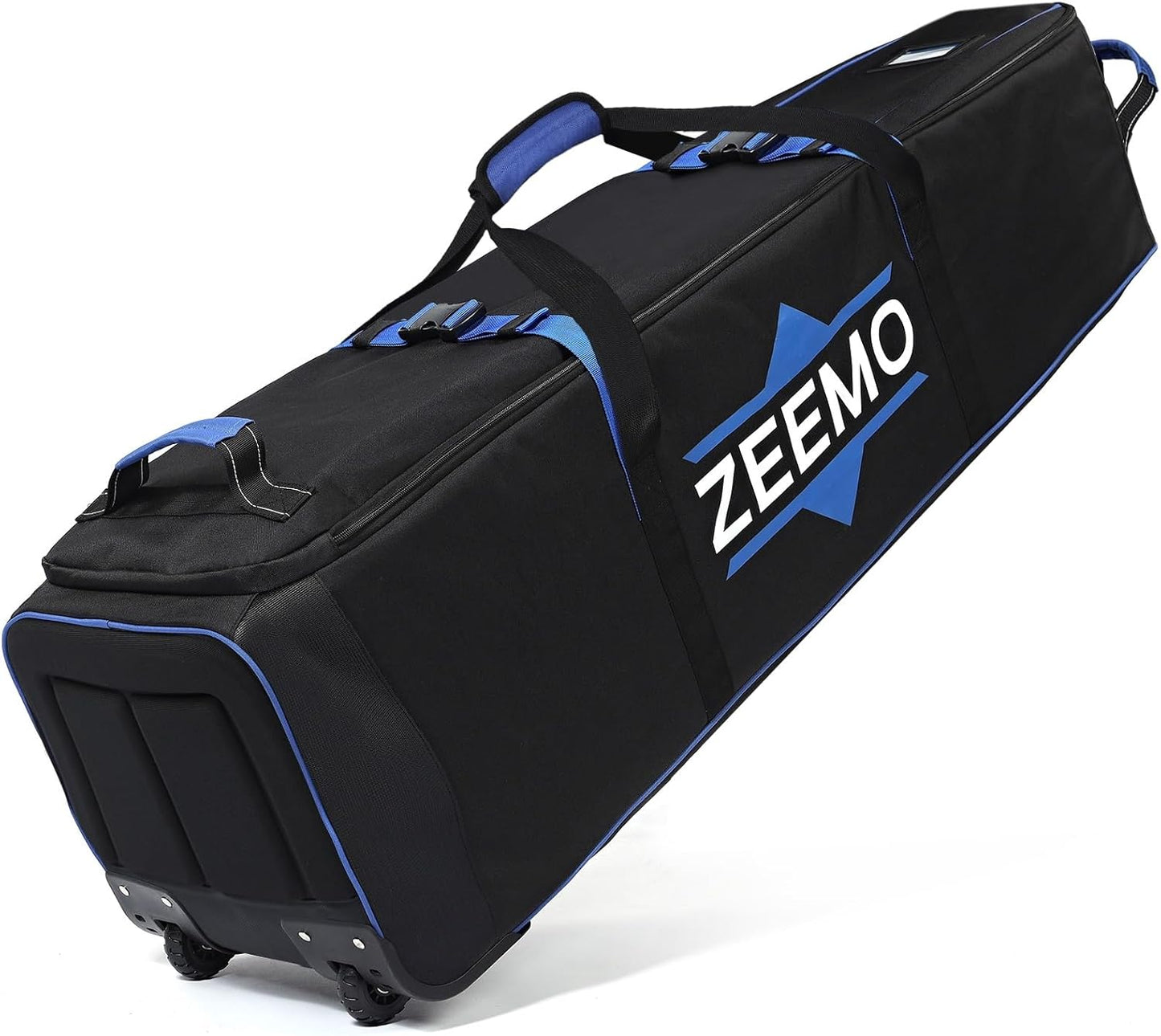 ZEEMO Golf Travel Bag, Full-Open Protective & Wheeled Airline-Approved Case for Clubs, Cart&StandBag, Soft-Sided Waterproof Cover Made of Heavy Duty Oxford