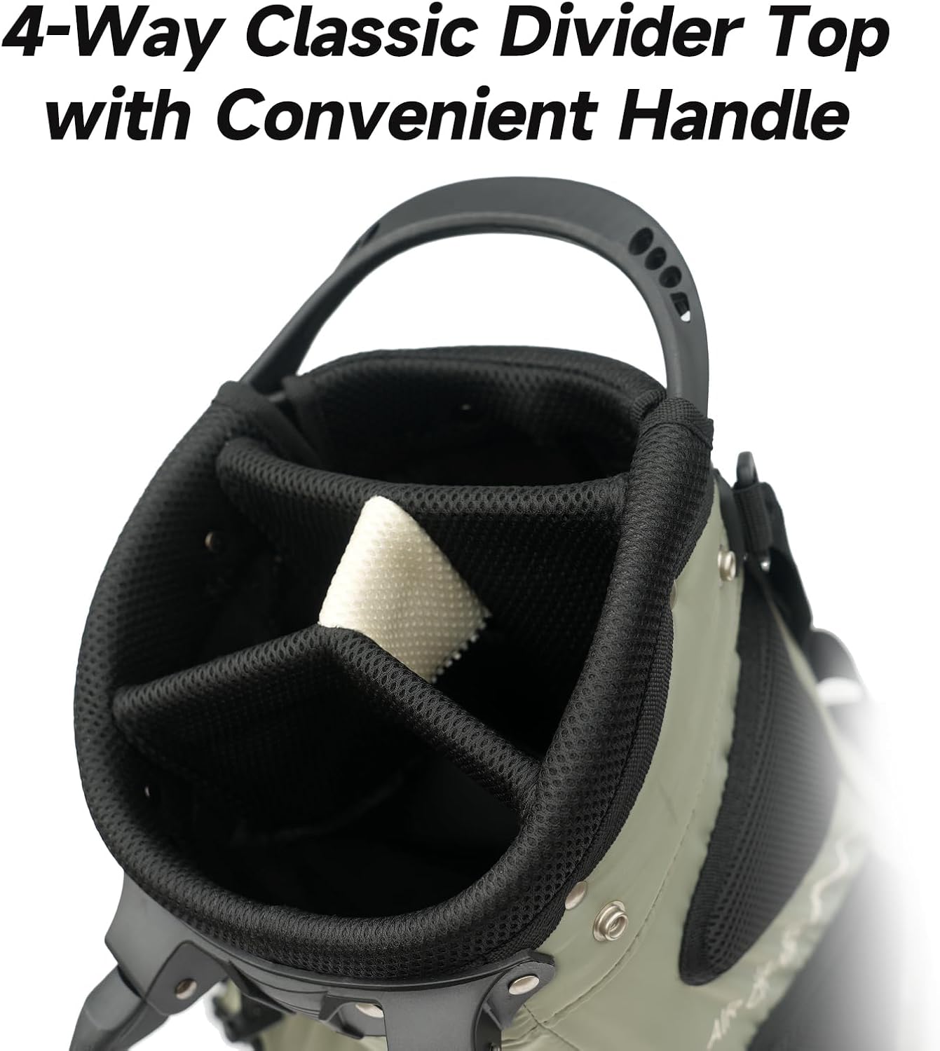 Lightweight Golf Stand Bag with 4 Way Top Dividers for Men and Women, Only 4.2 Pounds, 8 Storage Pockets Including Cooler, Double Shoulder Straps, Womens Golf Club Bag