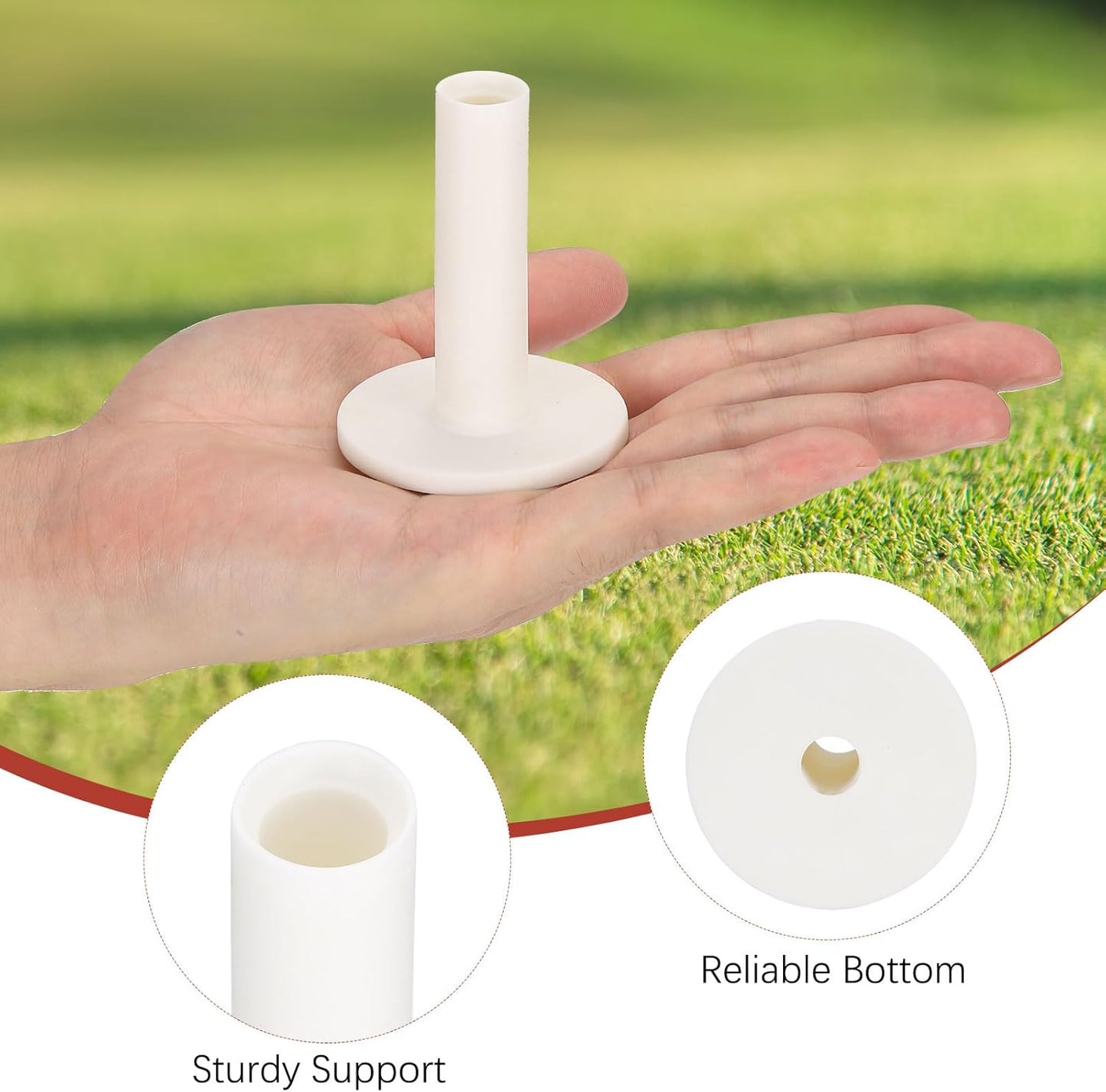 Rubber Golf Tees [] - Flexible Stable Ball Holder Use for Home & Outdoor & Indoor Tall Training Driving Range - [] Hitting Mats