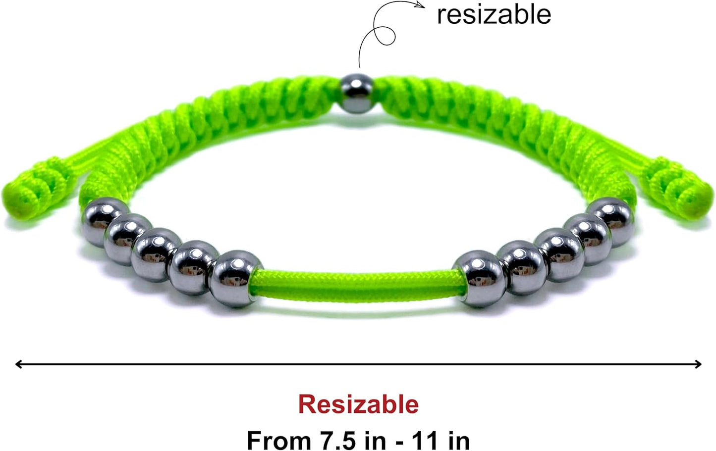 LAMIBEE Premium Golf Stainless Steel 10 Bead Score Counter Bracelet, Golf Stroke Count Bracelet, Resizable Easy Adjust Golf Round Scoring Tracker, Durable Stylish Golf Accessory