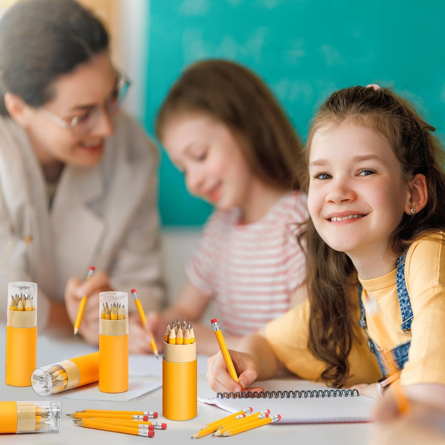 36 Pack Golf Pencils Bulk with Eraser Sharpener 432 Pcs Mini 2HB Pre-sharpened Yellow Half Pencils Short Pencil Operation Christmas Gift Basket Stuffers for Kids Party Favor Holiday Classroom