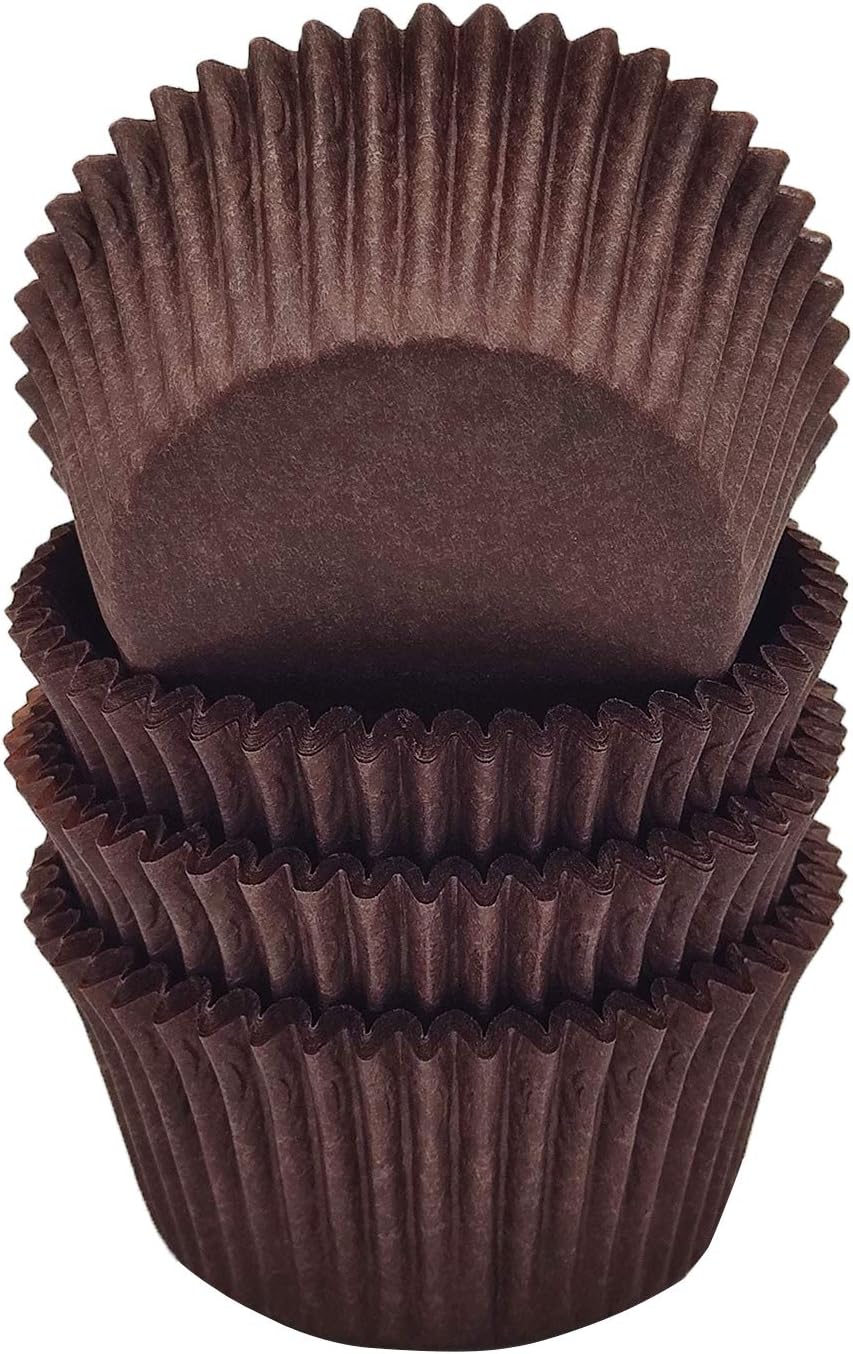 Premium Coffee Greaseproof Cupcake Liners Muffin Paper Baking Cups Standard Size, 100-Count