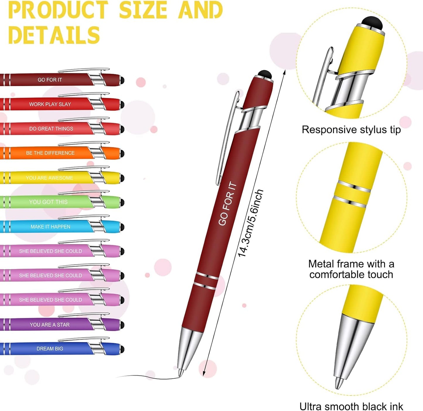 Geyee 24 Pcs Modern Sticky Notes with Funny Pens Fun Notepads for Adults Coworkers Nurse 3 x 4 Inch to Do List Notepads with Sayings Pen for Lab Week Gifts Teacher Office Supplies