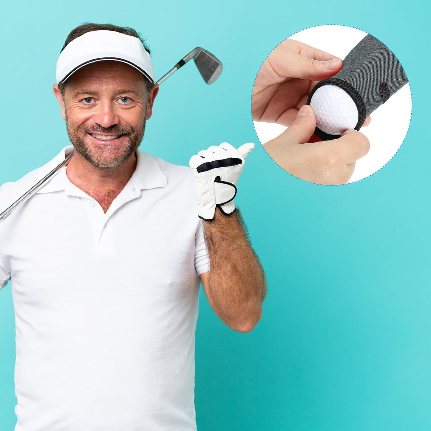 PATIKIL Golf Ball Carry Bag, Golf Tee Holder Pouch Portable Neoprene Golf Ball Holder with Clip for Men and Women Storage Gifts