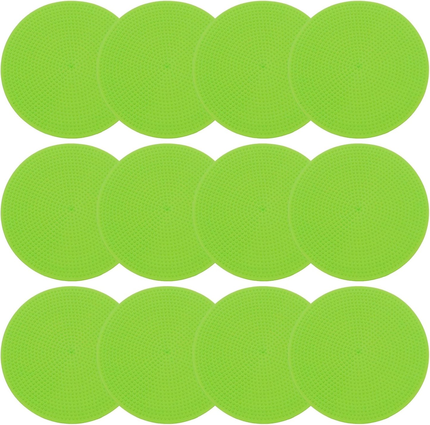 PATIKIL 9 Inch Poly Spot Markers, 12Pcs Non Slip Rubber Floor Dots with Storage Bag Flat Agility Cones for Sports Training Basketball Football