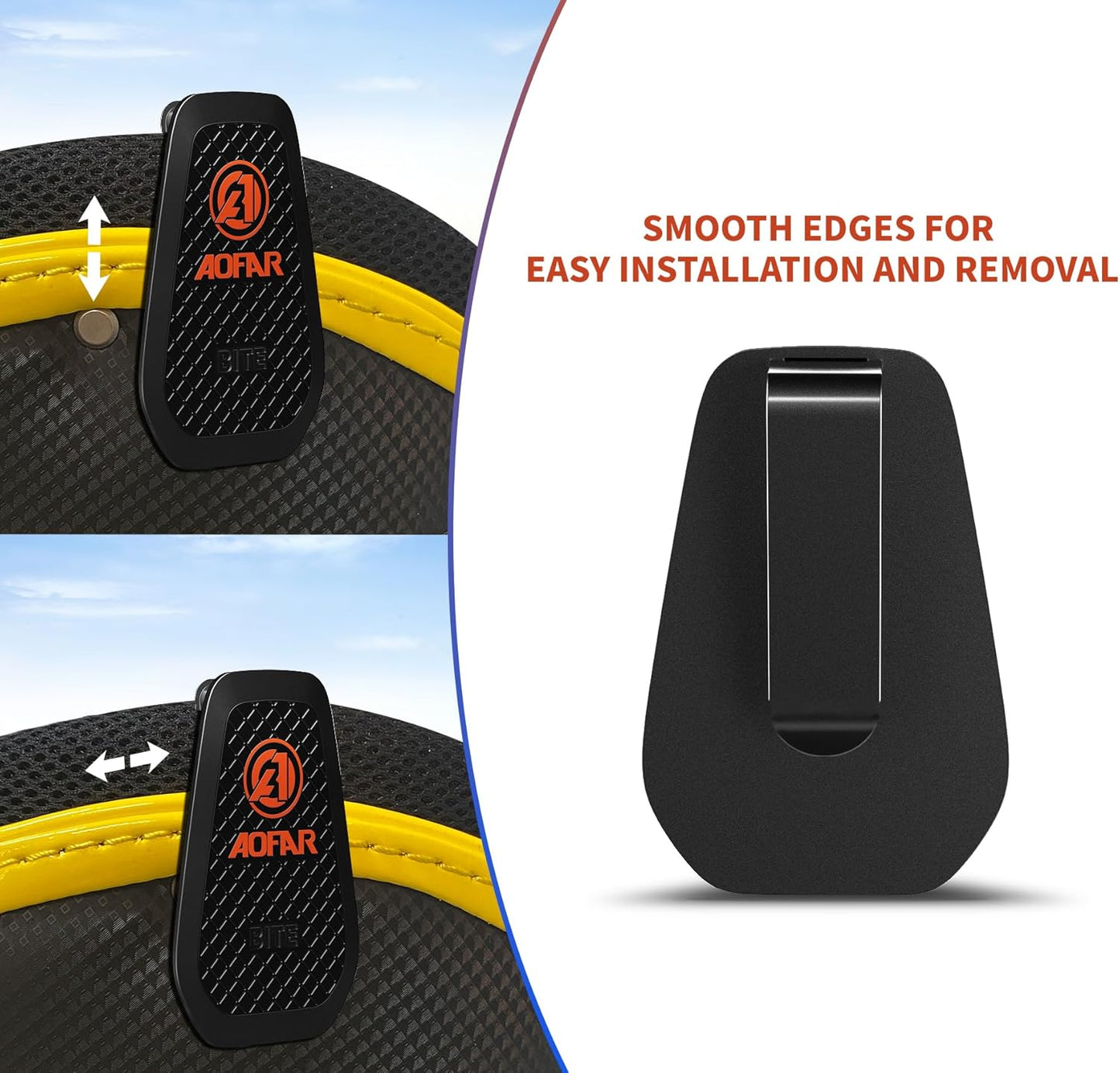 AOFAR Metal Landing Pad, Rangefinder Bite Clip for Magnetic Towel, Golf Rangefinder, Magnetic Accessories, Easy to Install on Belt or Bag