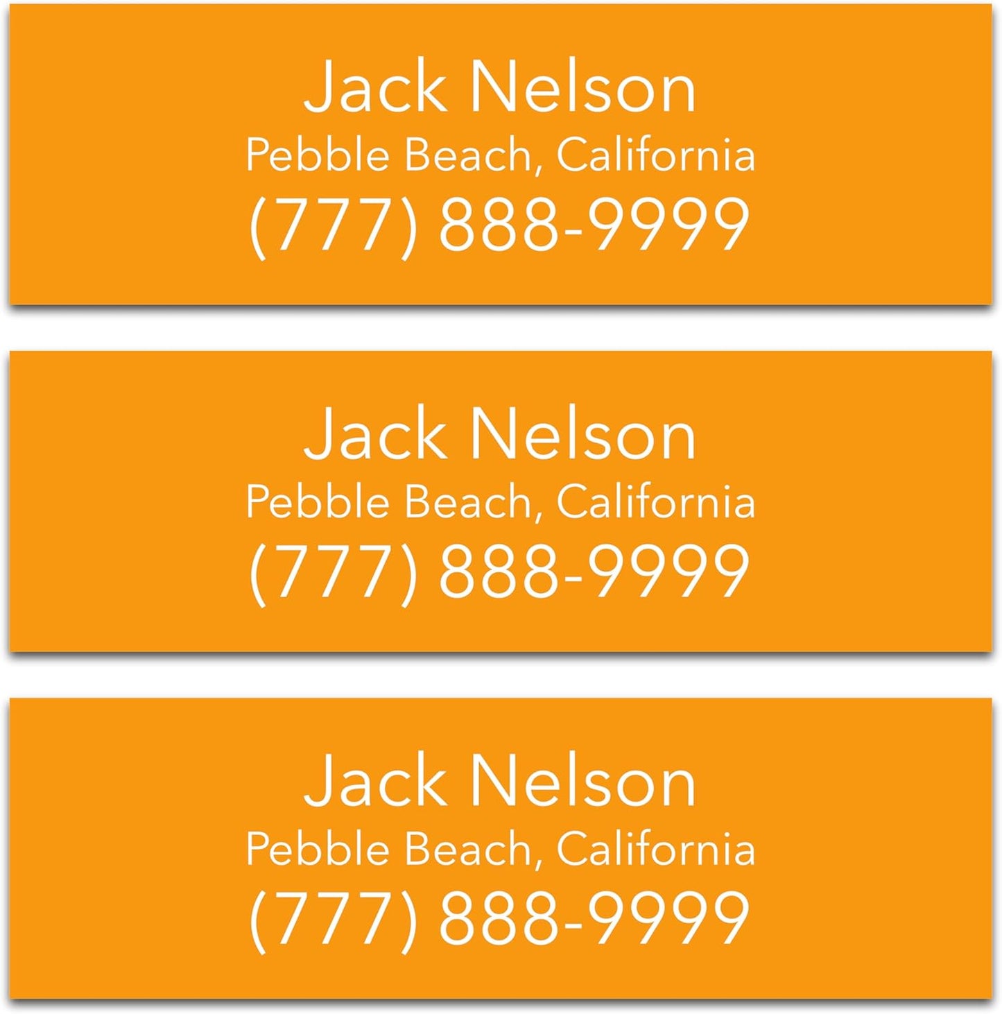 Golf Accessories Labels (30) - Personalized Waterproof Golf Club Name Stickers (Orange with White Text)