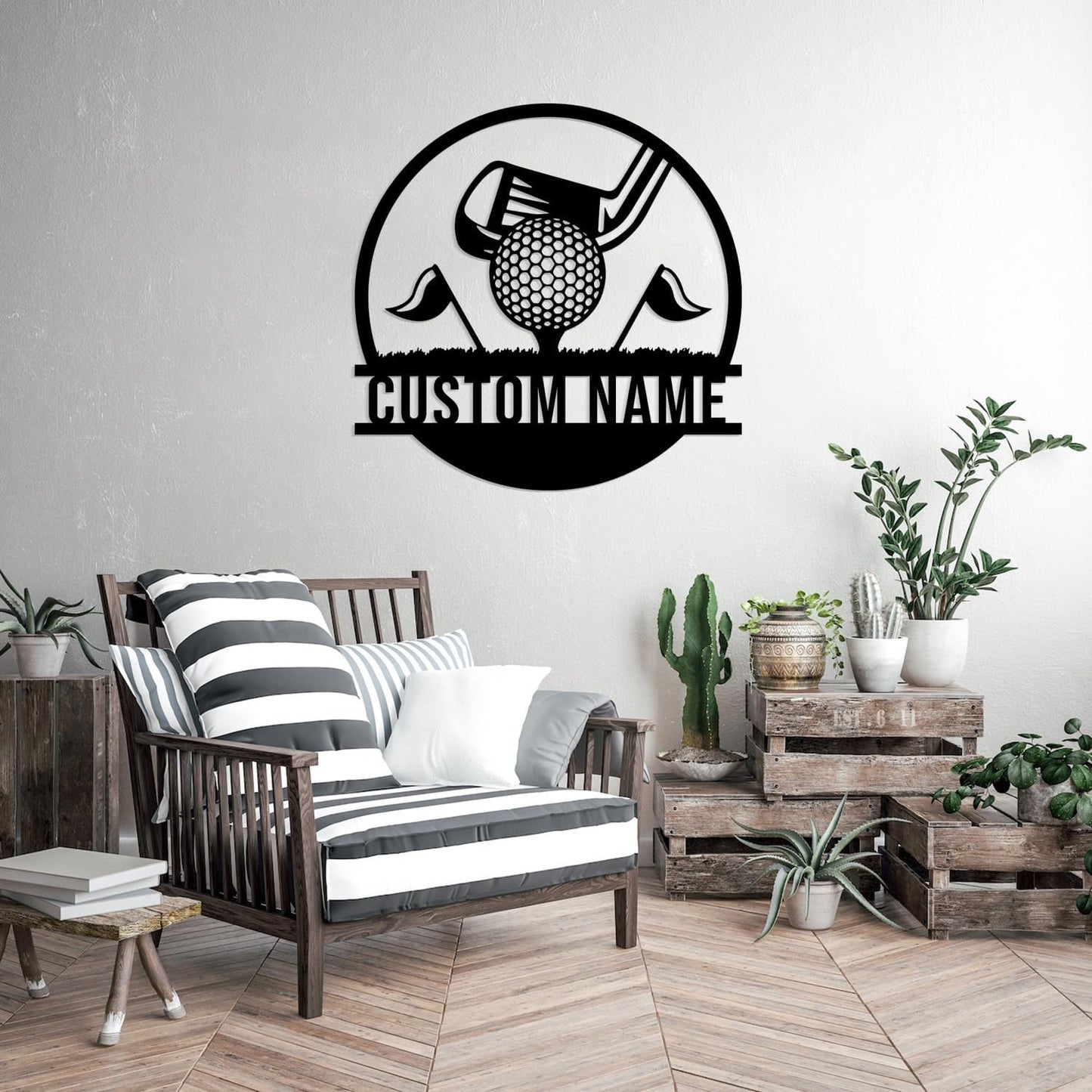 Custom Golf Metal Signs, Personalized Signage Wall Art Decor, Golfer Name Signs, Golf Metal Home Decor, Golf Club Signs (Style-2)