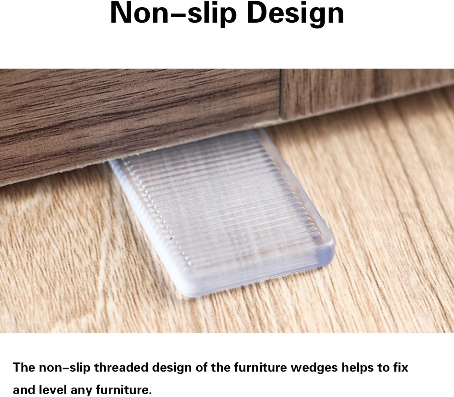 8 Pcs Plastic Clear Table Shims, Level Wedge for Home Furniture, Have Extreme Weight Capacity, Weather Resistant, Levelers for Wobbly Uneven Floors Fixing Toilet Leveling (Transparent)