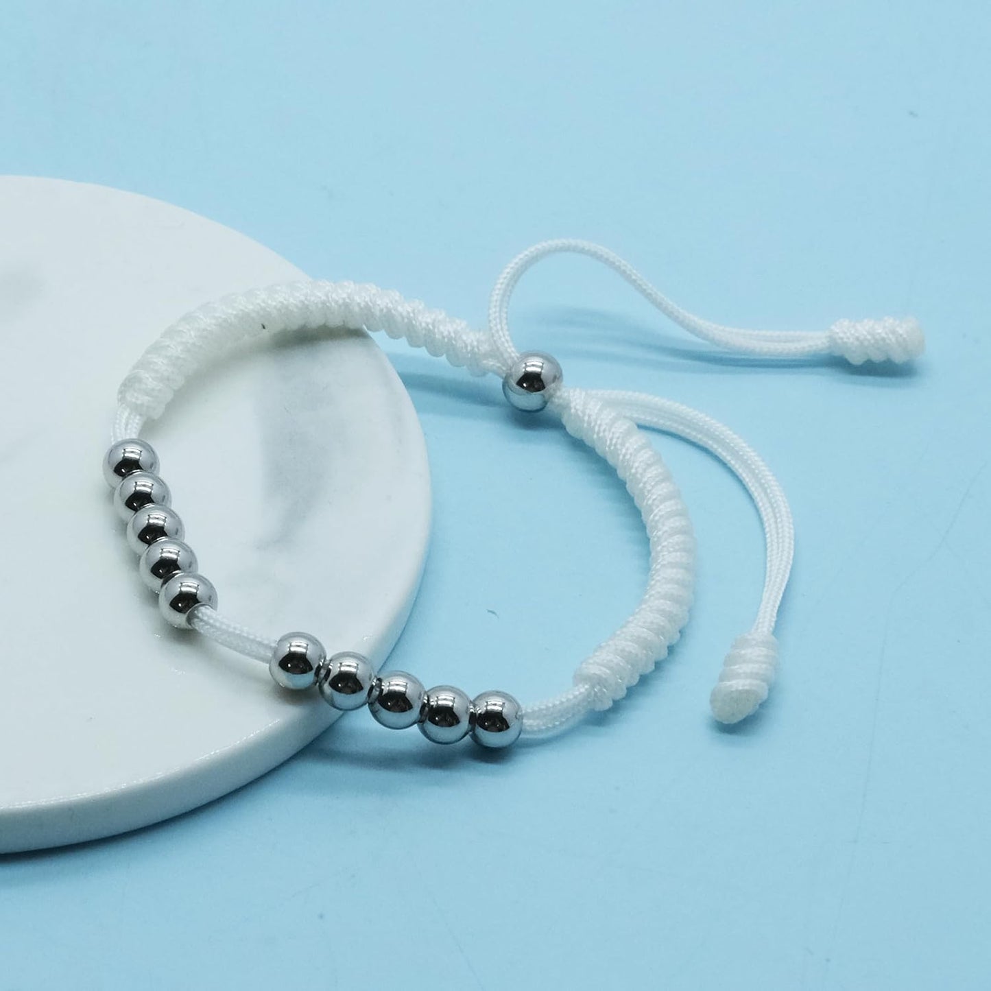 LAMIBEE Premium Golf Stainless Steel 10 Bead Score Counter Bracelet, Golf Stroke Count Bracelet, Resizable Easy Adjust Golf Round Scoring Tracker, Durable Stylish Golf Accessory