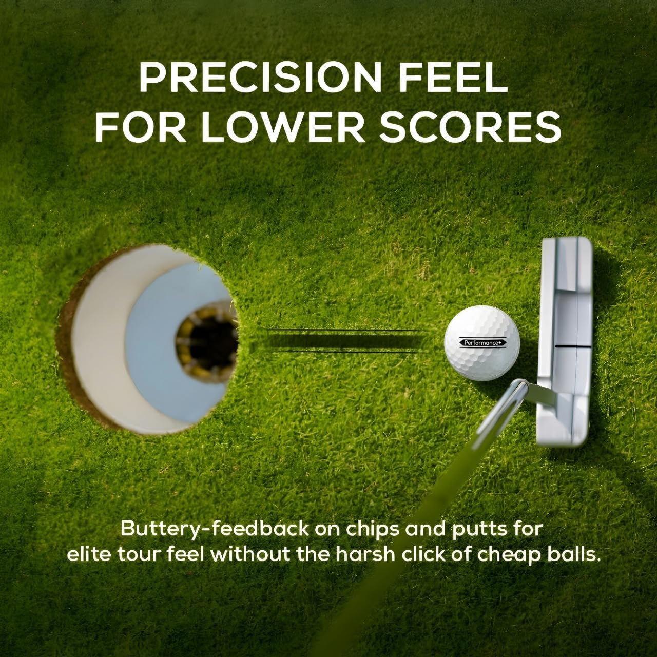 PURECORE Performance+ Distance Golf Balls – Premium 3-Piece Urethane | 98 Compression | Extra Soft Feel, Predictable Flight, Balanced Spin & Consistent Distance