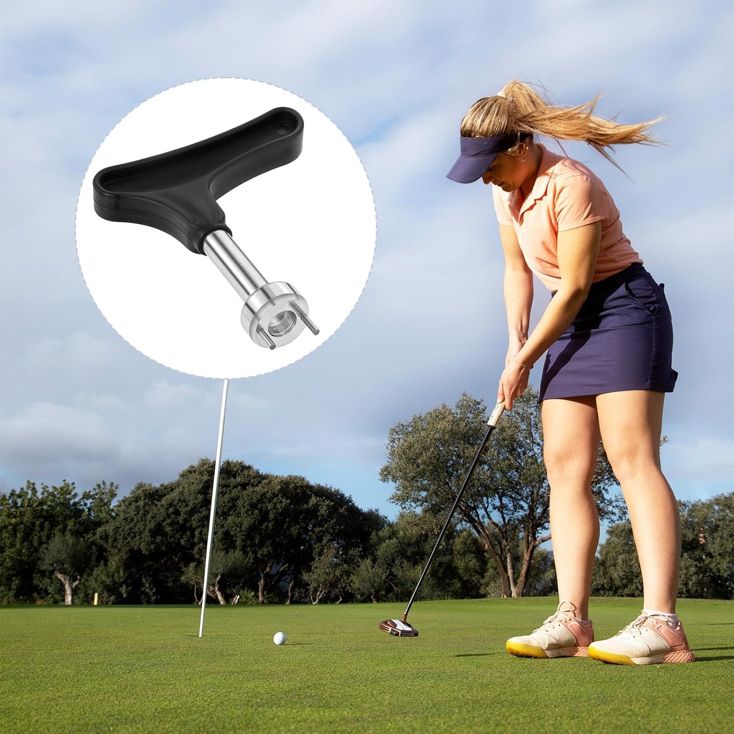 Golf Shoe Spikes Wrench, Stainless Steel Golf Shoe Spike Removal Tool with Comfortable Grip, Universal Golf Shoes Softspikes Remover, Golf Shoe Cleat Wrenches