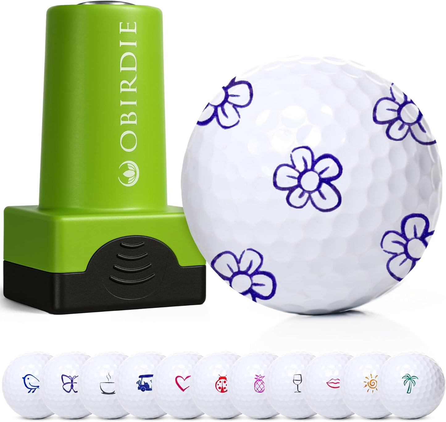 Self-Inking Golf Ball Stamp | Chic & Fun Golf Ball Stamper | Fast-Drying, Waterproof Golf Ball Marker Stamp | Reusable Golf Accessories for Women | Golfer Gifts | Golf Gadgets