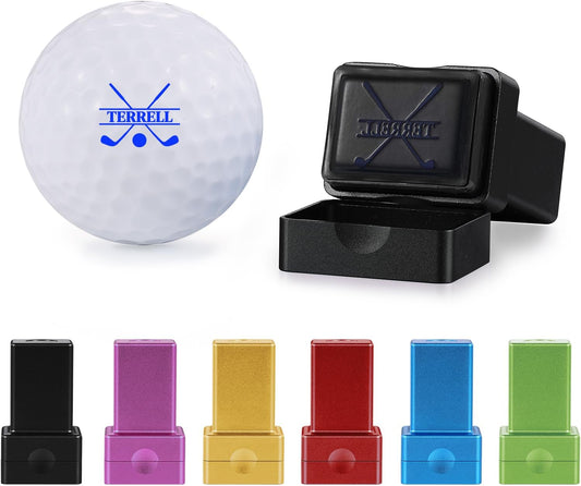 Golf Ball Stamp Personalized, Custom Golf Ball Stamper, Waterproof Golf Ball Stamp Markers, Ideal Retirement Golf Gifts for Dad Husband Grandfather, Golfing Accessories