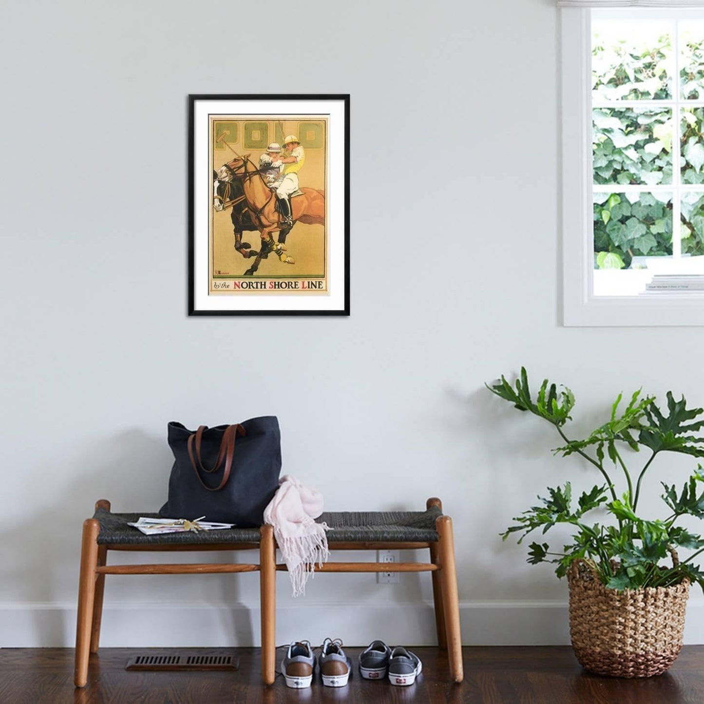 ART.COM Wall Art Print Polo Poster on Black Frame, 21" x 29"