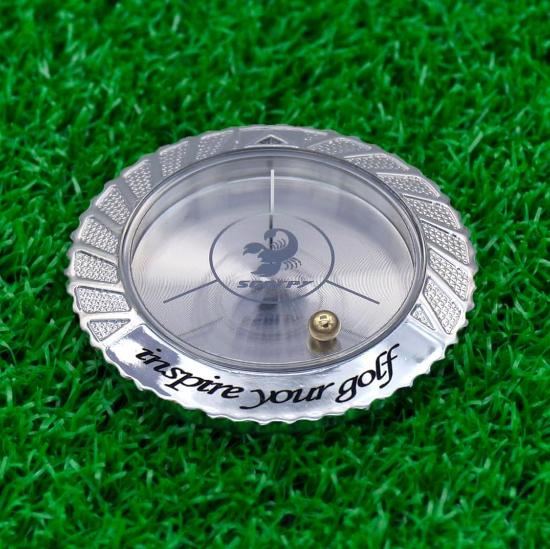 scorpy Golf Level Ball Marker with Metal Bead and Hat Clip, High Precision Putting Green Reading Aid Golf Accessories, Precision Alignment Tool for Perfect Putts