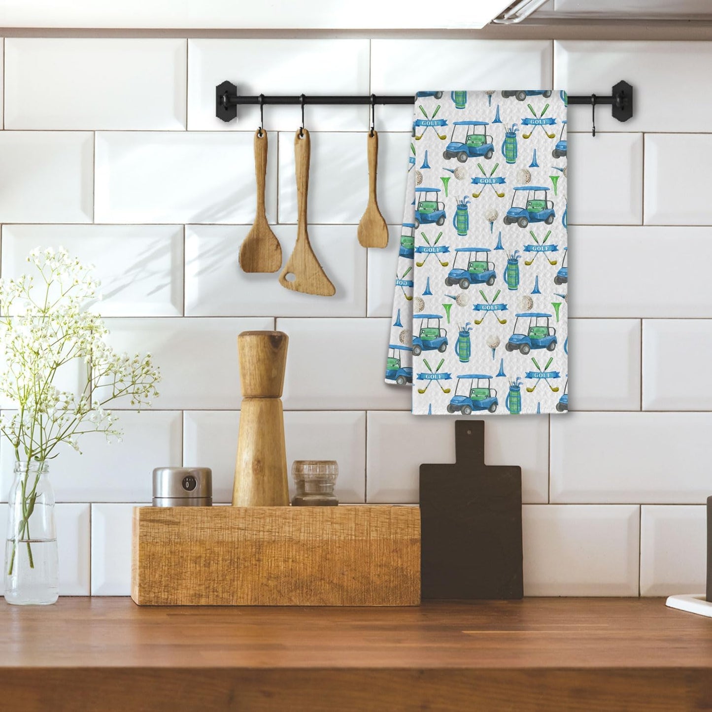 Golfer Gifts Kitchen Towels, Golf Lover Gifts for Women Men Dish Tea Towels for Kitchen Decor, Golfing Gift Decorative Hand Towel for Bathroom, 16x24 Inches