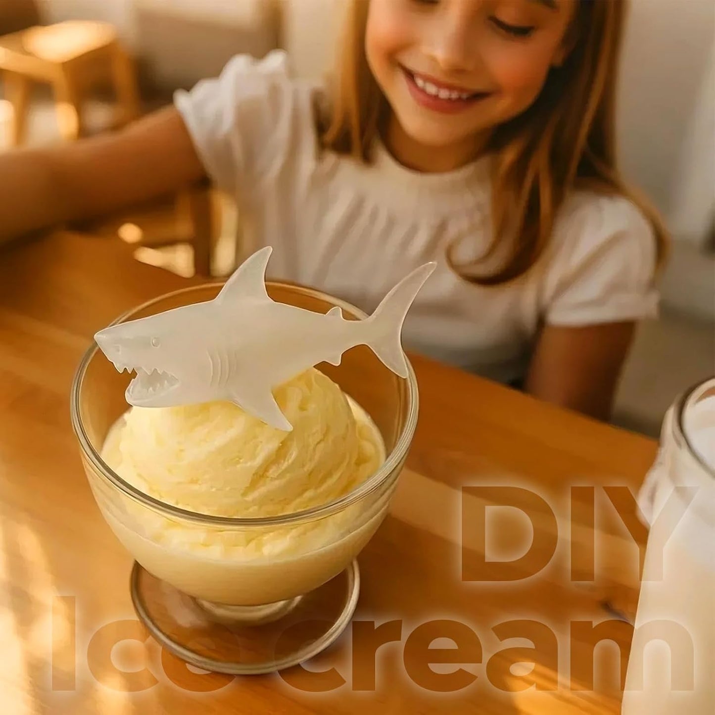 Shark Silicone Ice Mold | Slow-Melting Design Reusable Ice Cube Tray, Easy Release Shark Shapes for Whiskey, Cocktails, Juice, Coffee | Fun Ice Molds for Cold Drinks & Party Gifts (1 Pcs)