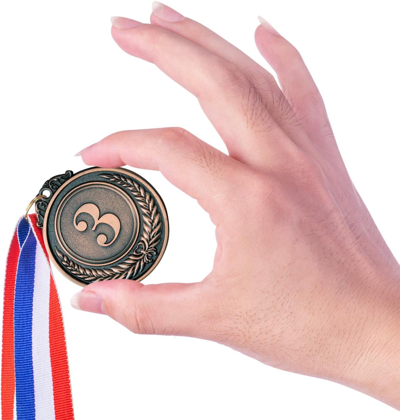 Favide 12 Pieces Gold Silver Bronze Award Medals-Winner Medals Gold Silver Bronze Prizes for Competitions, Party,Olympic Style, 2 Inches