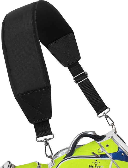 BIG TEETH Golf Bag Strap Single Padded Shoulder Strap Adjustable Thick Pad Straps Universal Replacement Quick Release