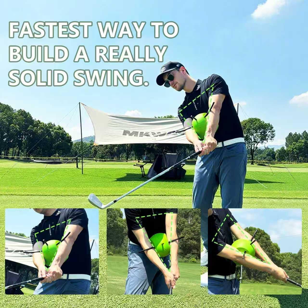The Connector Golf Training aid, Golf Swing Trainer, Golf Training aid Posture Correction Practice, Golf Swing Training aid Improving Arm-Body Coordination, Golf Swing aid