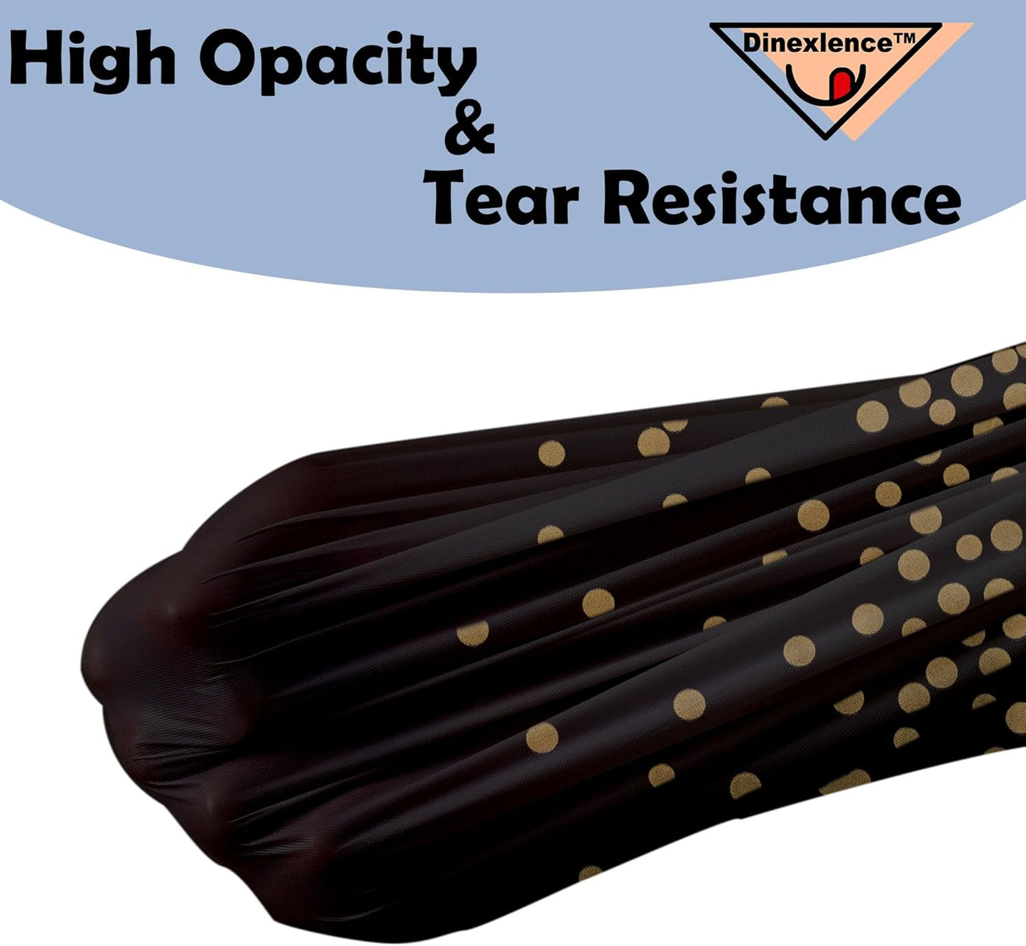 2 Pack Gold Polka Dots Black Premium Plastic Tablecloth Rectangle 54 x 108 Inches Reusable Gold Spot Decorative Black Table Cover for Dining, Wedding, Party, Indoor and Outdoor use