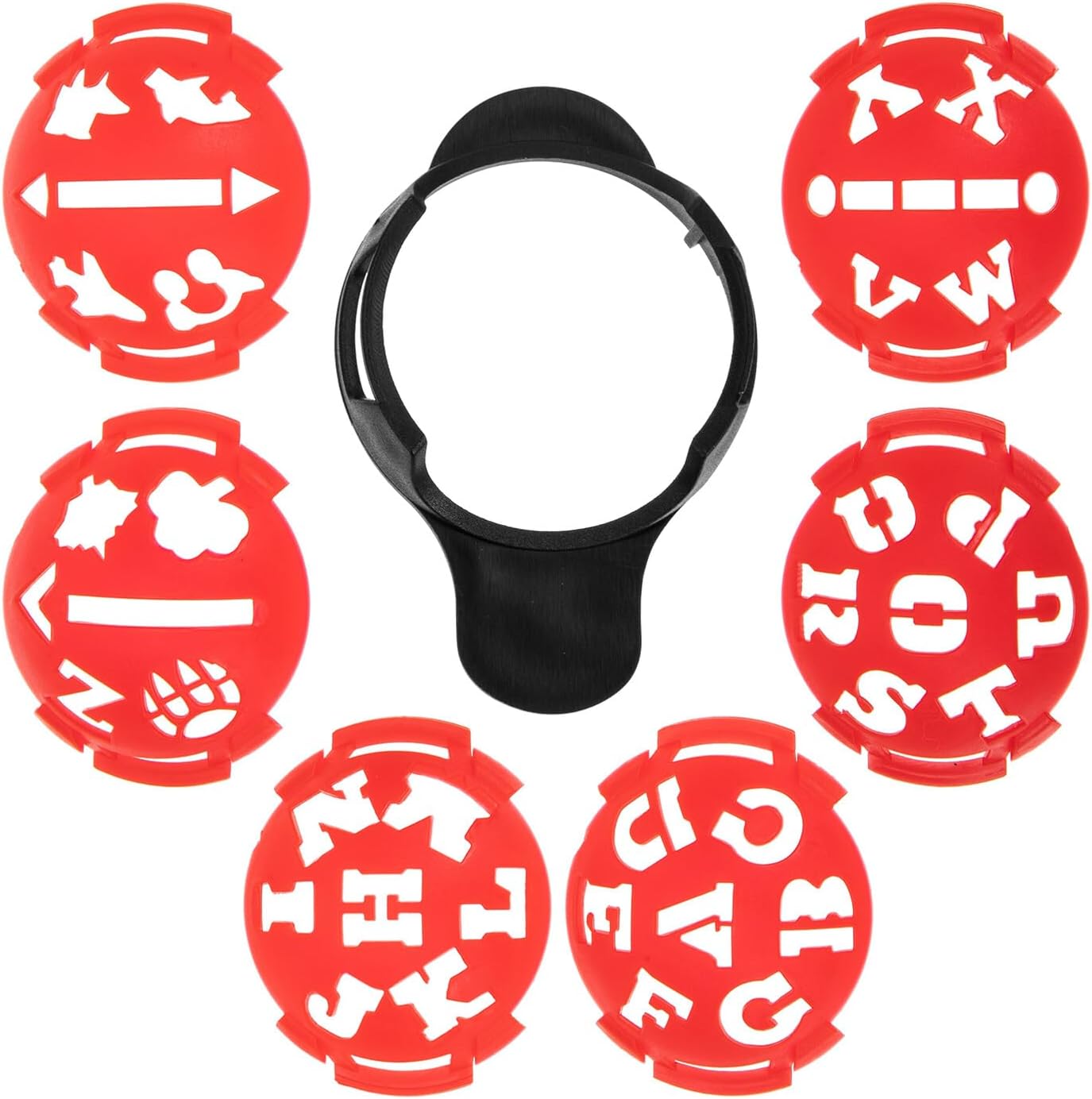 Luxshiny Golf Ball Line Marker with Letter Pattern Stencils Alignment Tools for Accurate Golf Ball Marking Use Positioning Clip Included for Men and Women