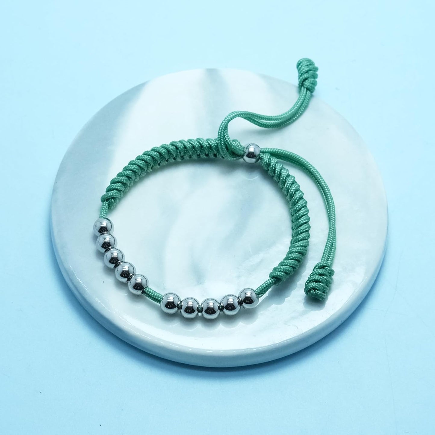 LAMIBEE Premium Golf Stainless Steel 10 Bead Score Counter Bracelet, Golf Stroke Count Bracelet, Resizable Easy Adjust Golf Round Scoring Tracker, Durable Stylish Golf Accessory