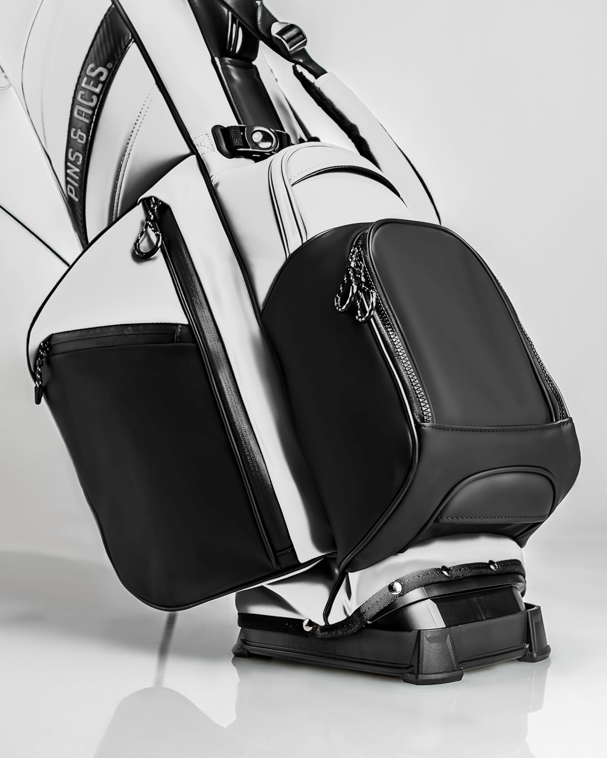 Pins & Aces Player Preferred Golf Bag - Premium Design, Lightweight Golf Bag with Stand - Velvet-Lined 5-Way Club Divider System