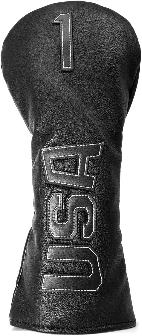 TaylorMade, Titleist, Callaway Golf Driver & Fairway Wood Headcovers - Black Synthetic Leather, Thick, Cool, USA Made