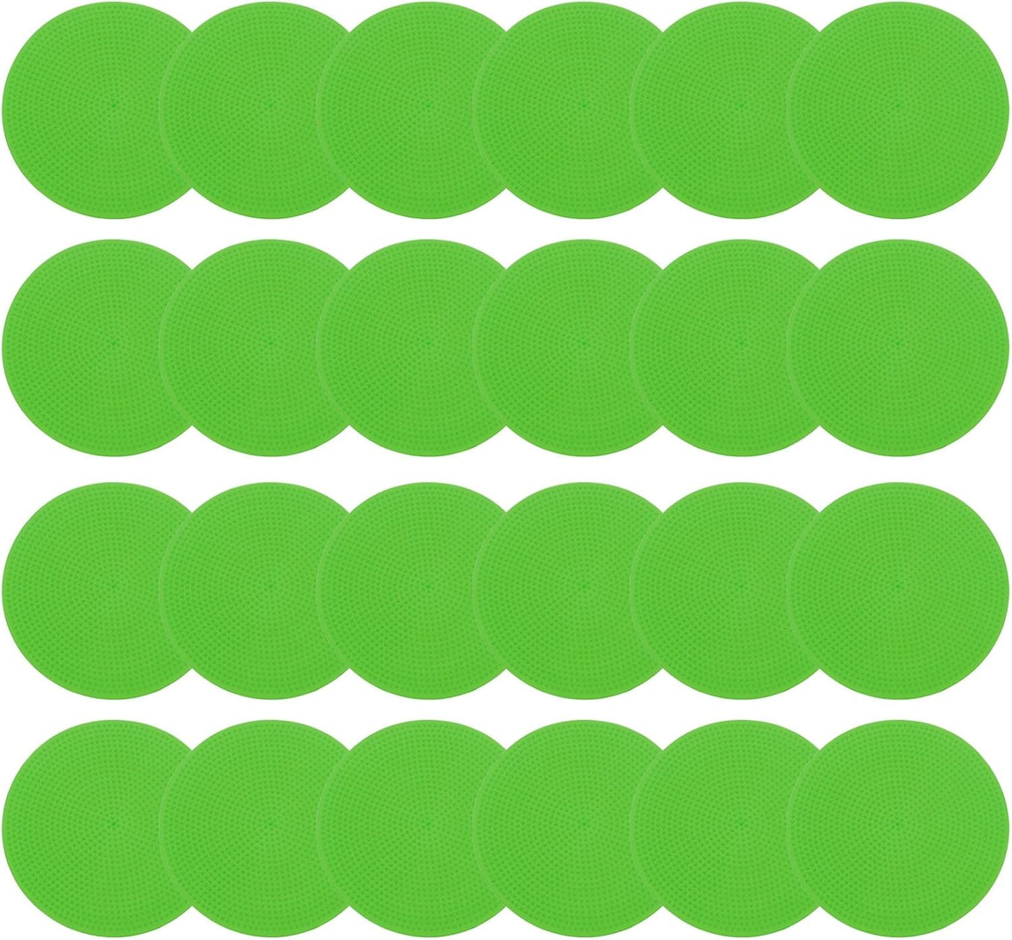 PATIKIL 4 Inch Poly Spot Markers, 24Pcs Non Slip Rubber Floor Dots with Storage Bag Flat Agility Cones for Sports Training Basketball Football