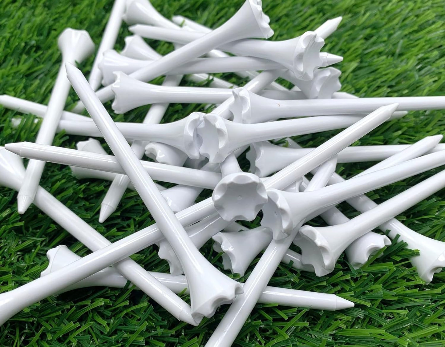 TRUESTRIKE Premium USA Golf Tees – 3¼" or 2¾" Durable Plastic Performance Tees (100 Pack) – Made in USA – Bulk Value Pack