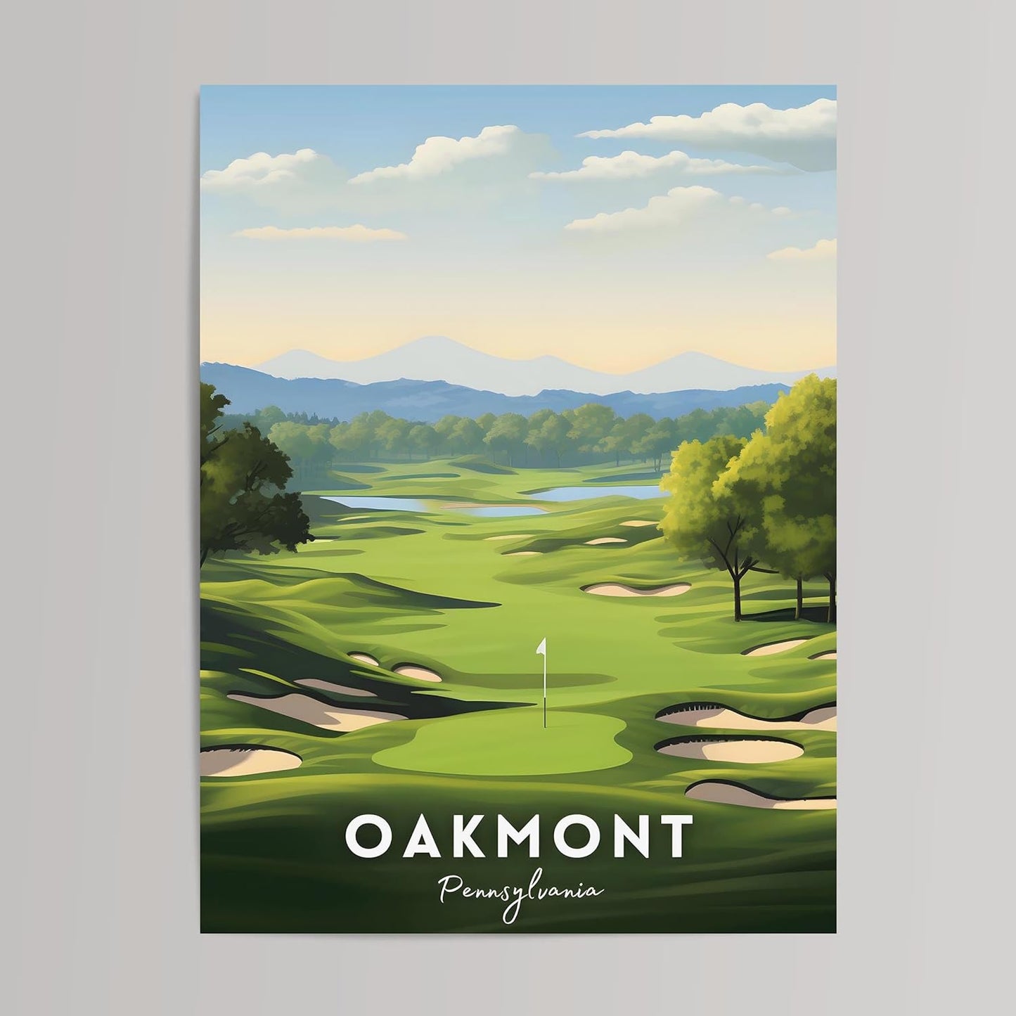Golf Course Premium Giclee Fine Art Prints - Augusta, Pebble Beach, Pinehurst, Golf Course Posters, Golf Wall Art, Aesthetic Poster for Home Office Decor, Ready to Frame