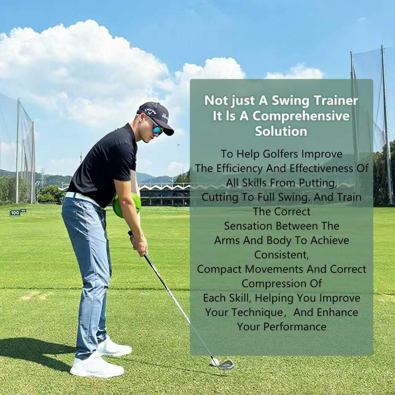 The Connector Golf Training aid, Golf Swing Trainer, Golf Training aid Posture Correction Practice, Golf Swing Training aid Improving Arm-Body Coordination, Golf Swing aid