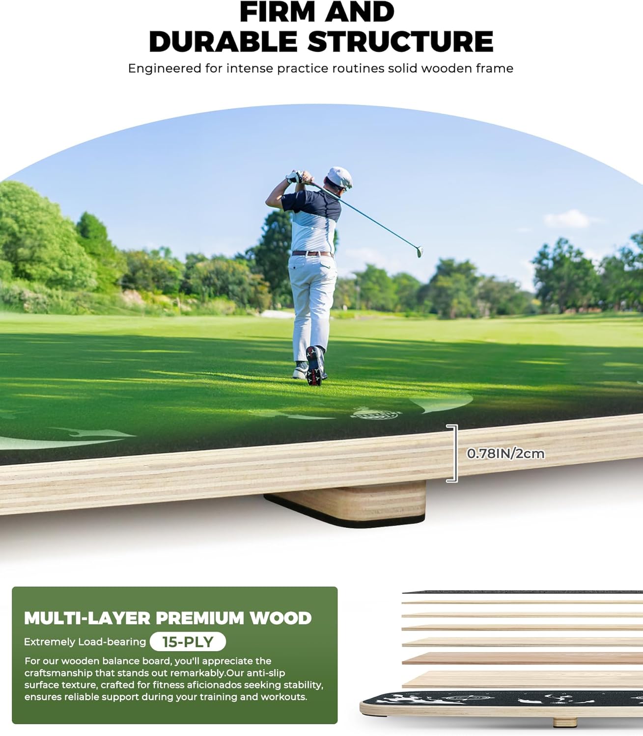 Golf Pressure Plate, Gravity Transfer Board Training Aid to Weight Shift Golf Training Aid for Indoor Practice, Golf Swing Speed Trainer for Beginners Correct Swing Sequence Tempo