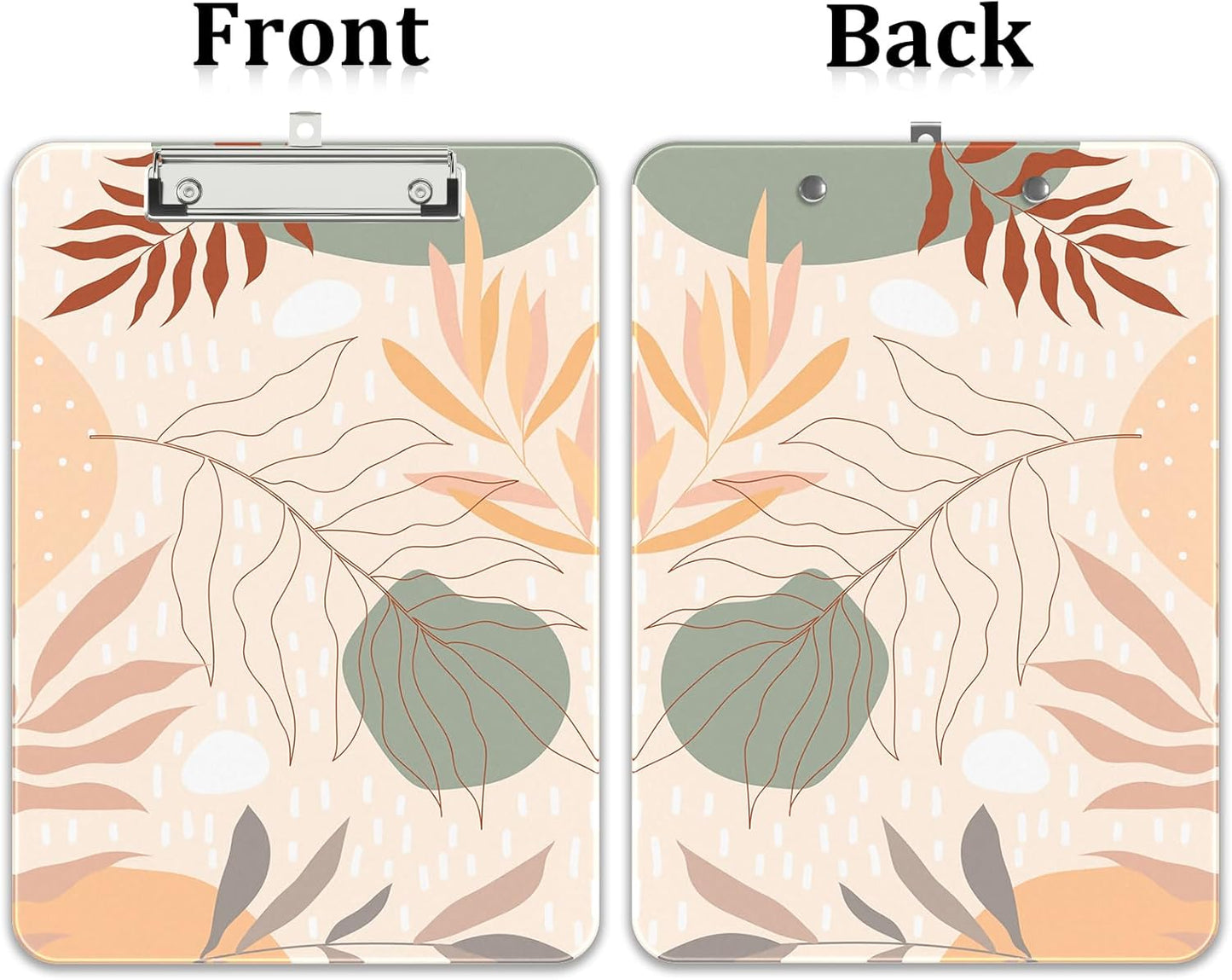 Rimilak Plastic Clipboards with Metal Clip, A4 Letter Size 9 x 12.5 in, Office Decorative for Students Women Men and Kids, Cute Custom Pattern, Yellow Leaves