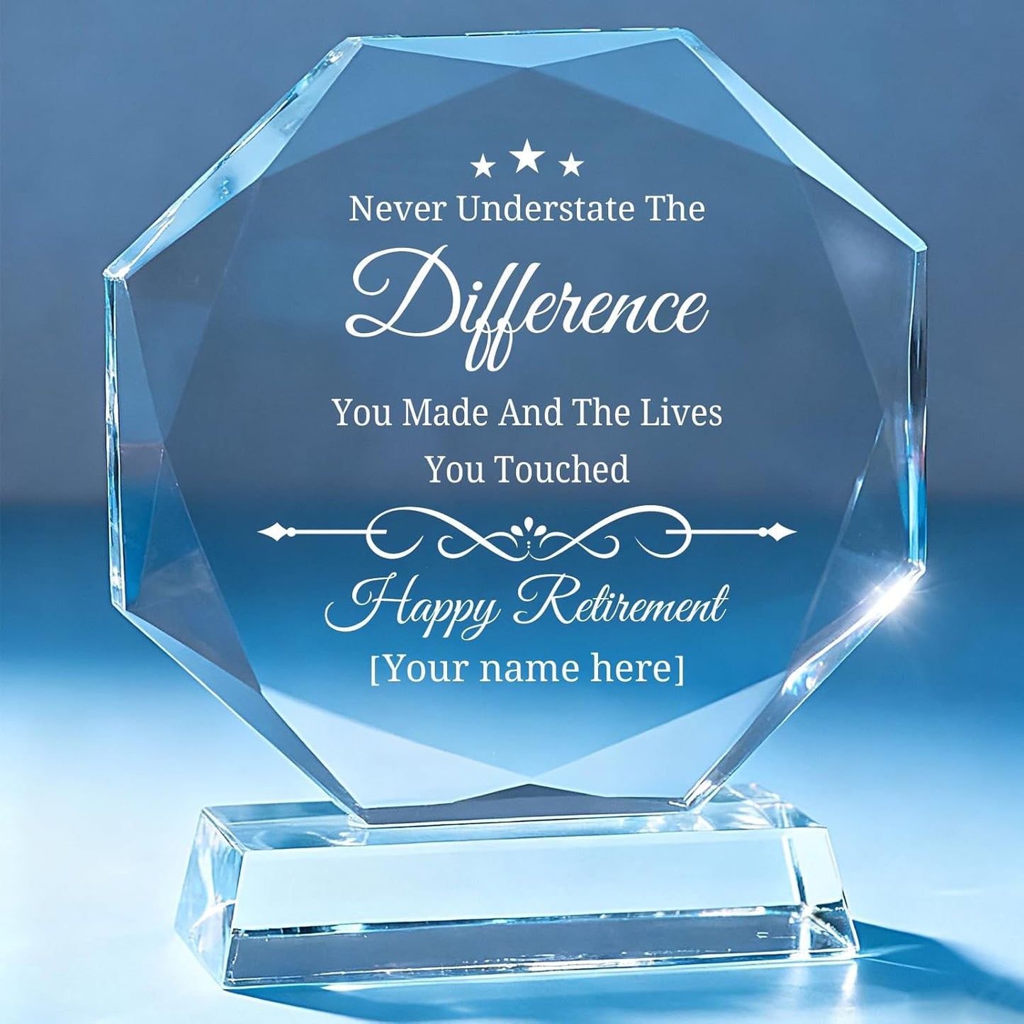 Personalized Trophy Award - Custom Crystal Awards and Trophies - Plaques Personalized Engraved - Thank You Gifts - Employee Appreciation Gifts for Cowokers, Recognition, Sports