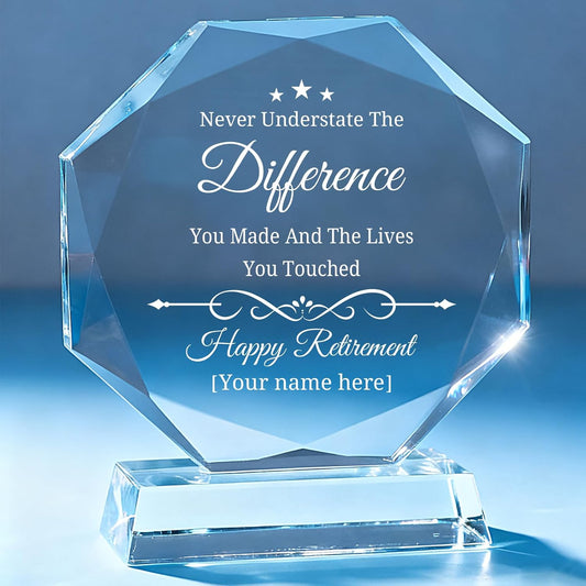 Personalized Trophy Award - Custom Crystal Awards and Trophies - Plaques Personalized Engraved - Thank You Gifts - Employee Appreciation Gifts for Cowokers, Recognition, Sports