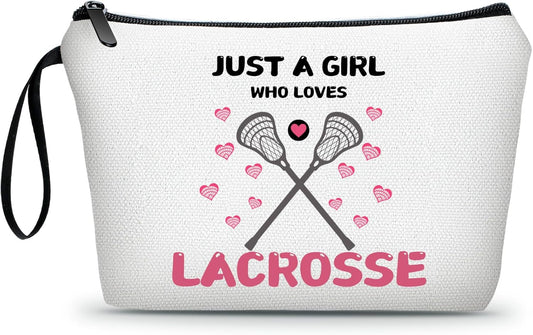 Lacrosse Gifts for Girls - Cosmetic Makeup Bag & Team Gifts for Women