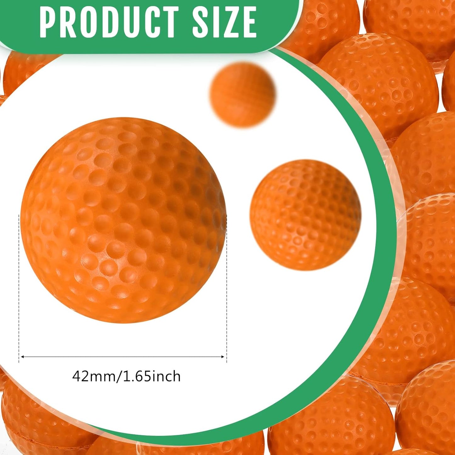 Junkin 80 Pcs Foam Golf Balls Rubber Practice Balls Realistic Feel and Flight Sport Training for Indoor or Outdoor Backyard Golf Training