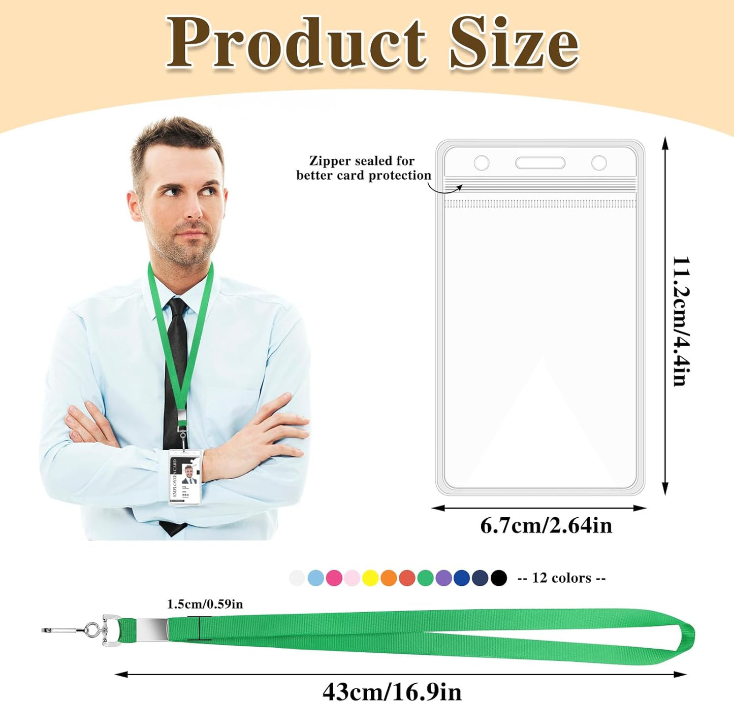 60 Pack Lanyards for ID Badges Cruise Lanyard for Ship Cards with Waterproof ID Badge Holder Cruise Essentials 2025 (12 Colors)