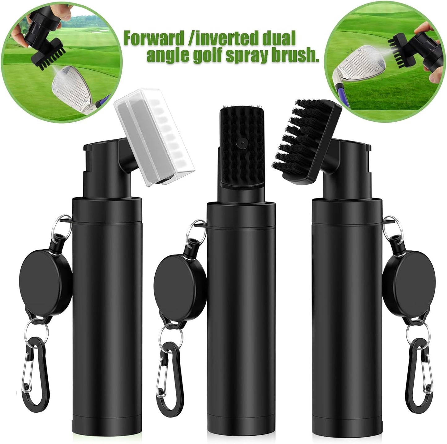 Premium Golf Club Cleaner Brush with Pressurized Water Sprayer – 5OZ Portable Club Brush for Quick Cleaning, Ideal Golf Accessories for Men – Caddy Splash Design