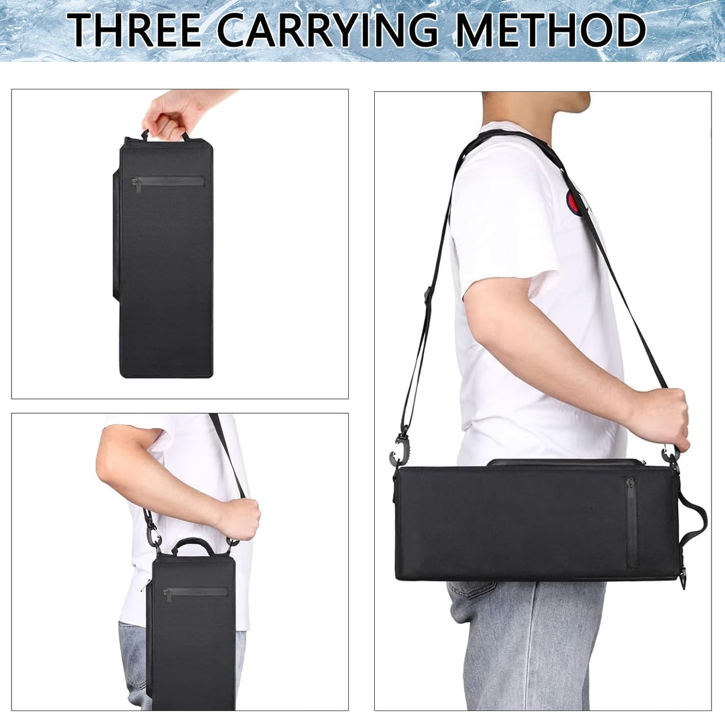 Golf Cooler Bag with Ice Pack, Keeps Drinks Cold for Hours,Holds 6 Pack of Cans or 2 Wine Bottles, Fits Discreetly in Golf Bags, Cool Golf Gifts for Men Golfers