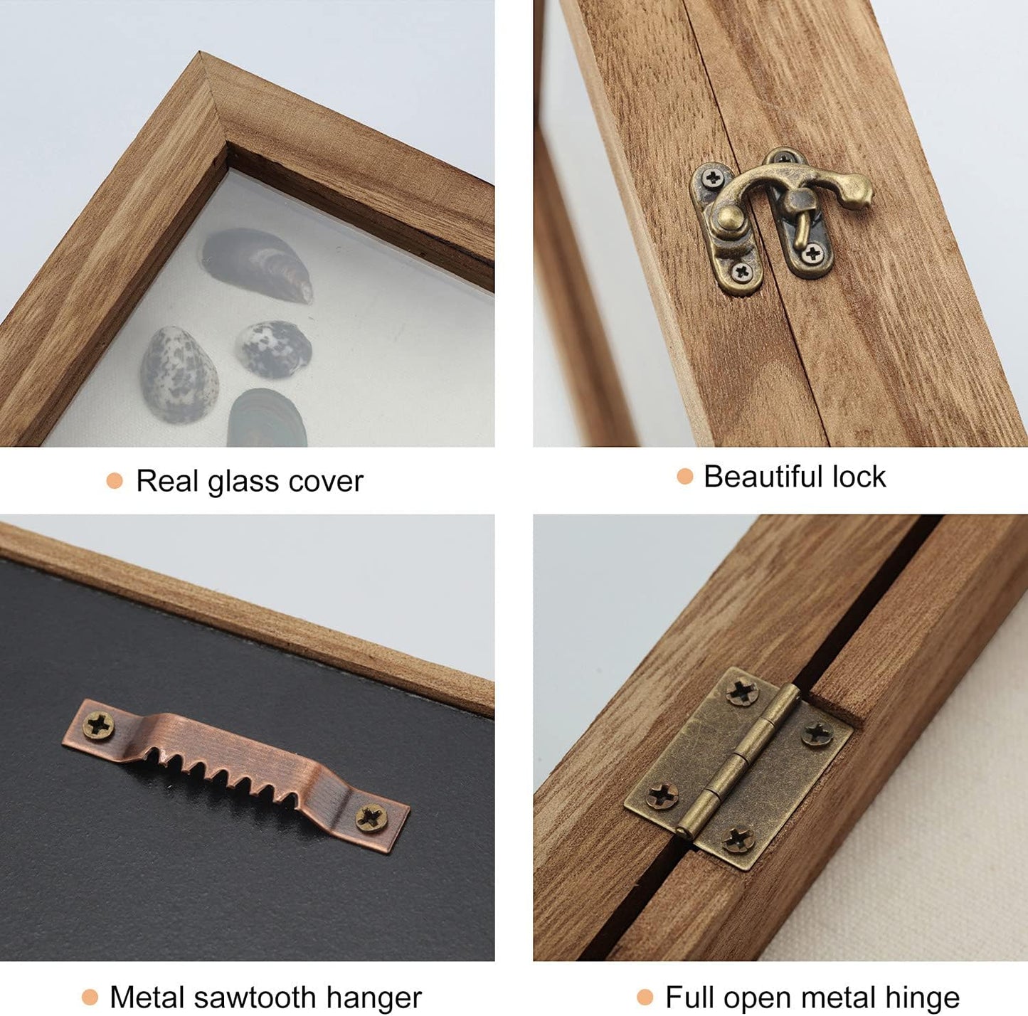 TJ.MOREE Shadow Box Display Case 11 x 14 Shadowbox Frame with Linen Back Memorabilia Bouquet Medals Photos Memory Box for Keepsakes