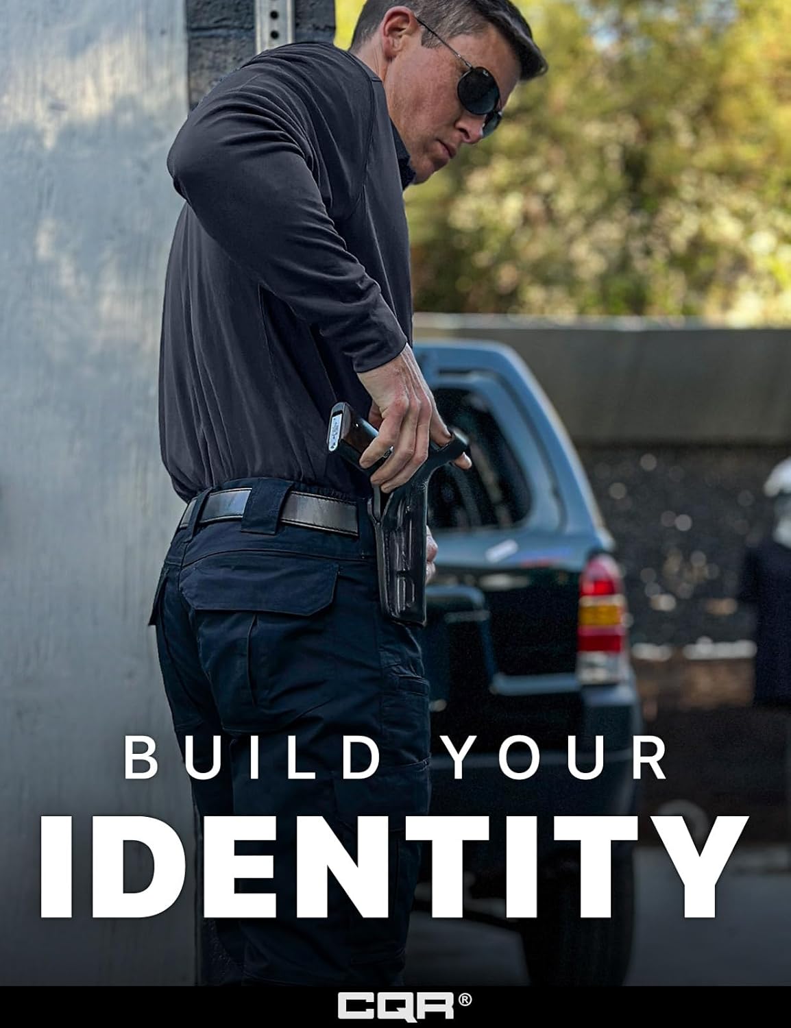 CQR Men's Polo Shirt, Long Sleeve Tactical Shirts, Outdoor UPF 50+ Pique Shirt, Dry Fit Lightweight Golf Shirts