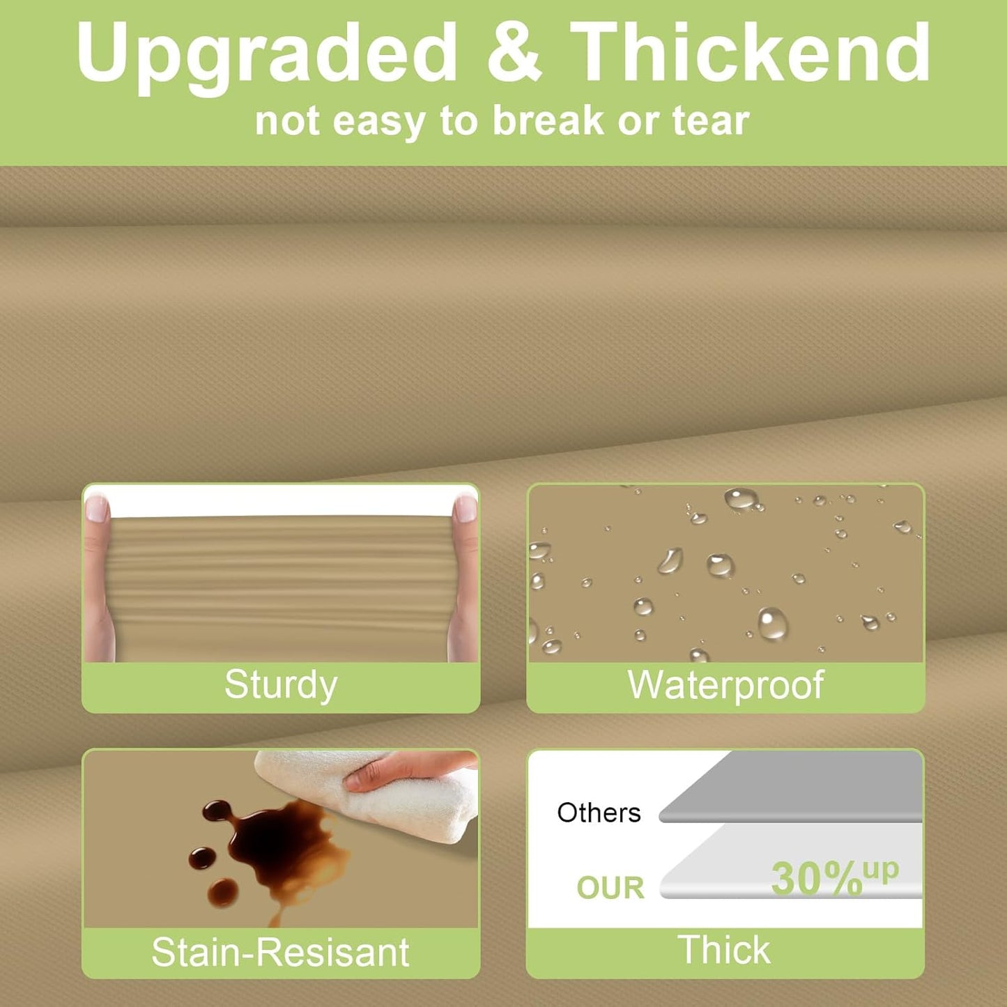 QIKSION Plastic Table Cloth Disposable 12 Pack, 54 x 108 Inch Tablecloths for Rectangle Tables, Gold Plastic Table Cover