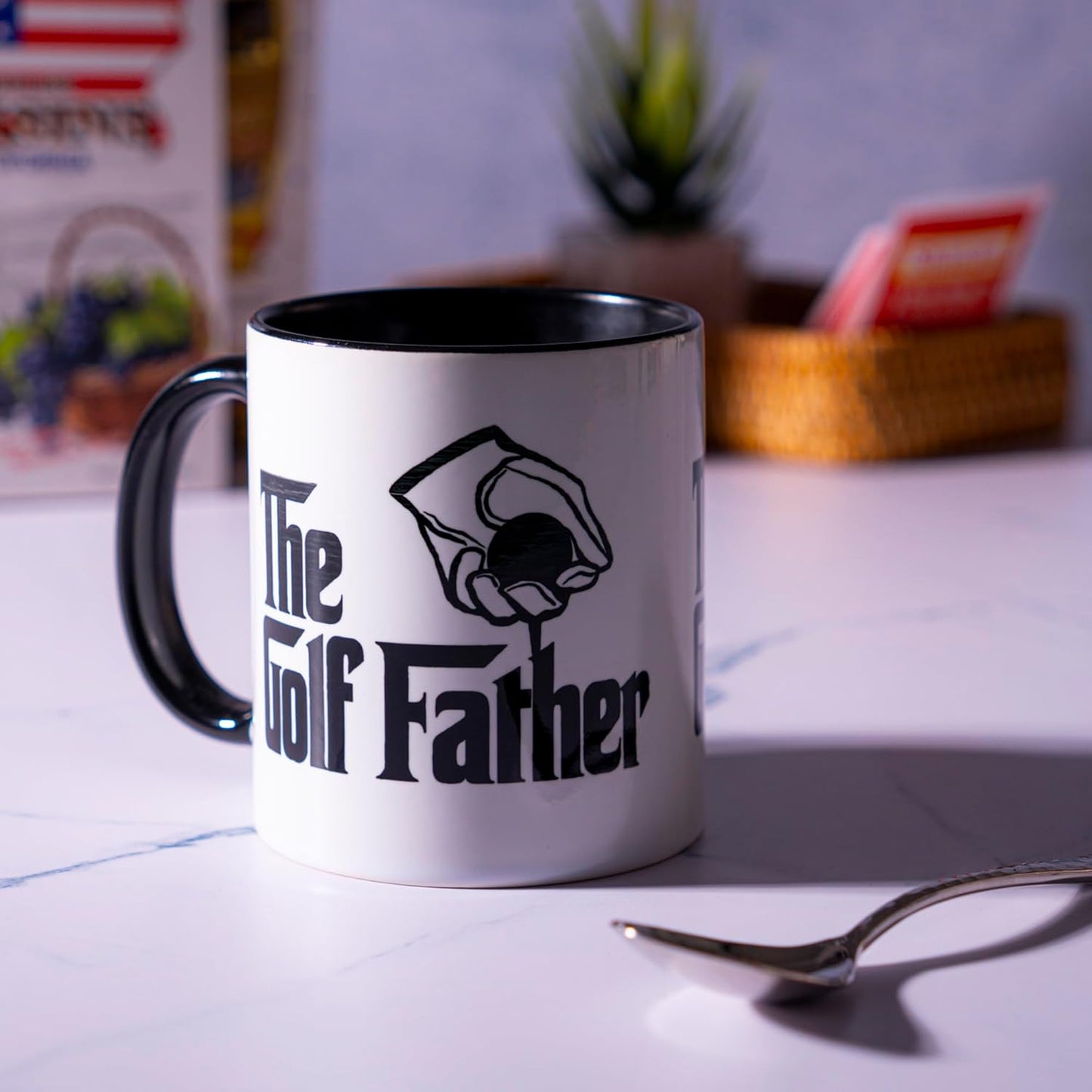 decorluxes Golf Gifts for Dad 11oz Ceramic Mug, Best Dad by Par Mug, Funny Golf Gift for Men, Husband, Gifts for Father’s Day, Birthday (Design 2)