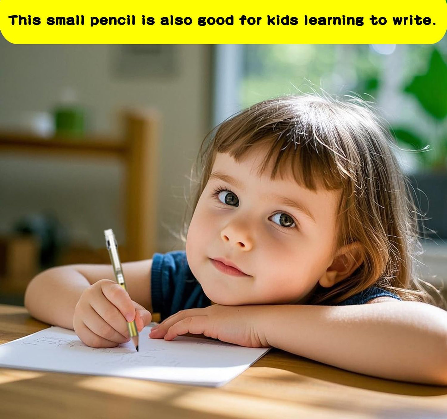 Adhere 12pcs Golf Pencils with eraser Hexagon gold Wooden Pencils Graphite 2B for Golf Event Scoring,Classroom,Wedding,Company Meetings,Pew, Pocket (z-Gold pencil 12pcs + pencil clip 12pcs)