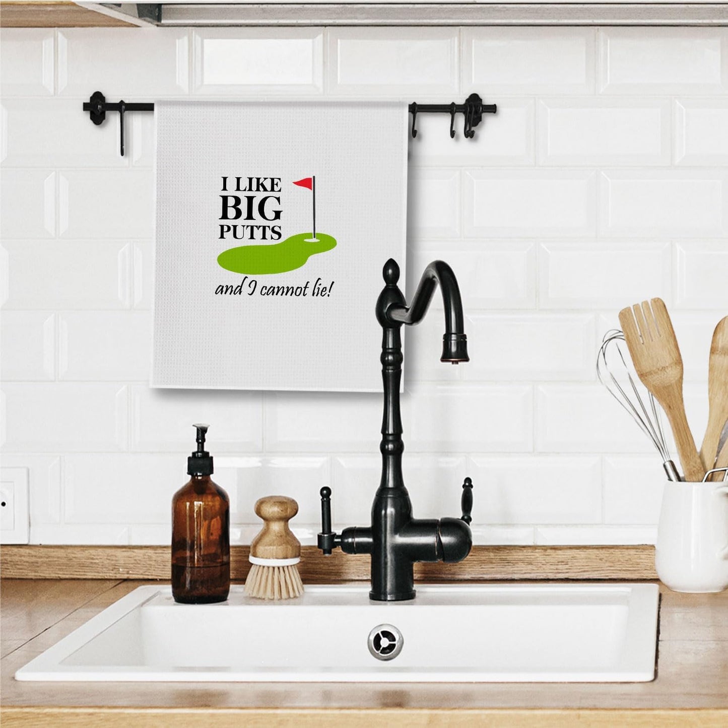 Golfing Gifts Kitchen Towels, Funny Golf Lovers Gifts Dish Tea Towels for Kitchen Decor, Gift for Women Men Golfers Decorative Hand Towel for Bathroom, 16x24 Inches