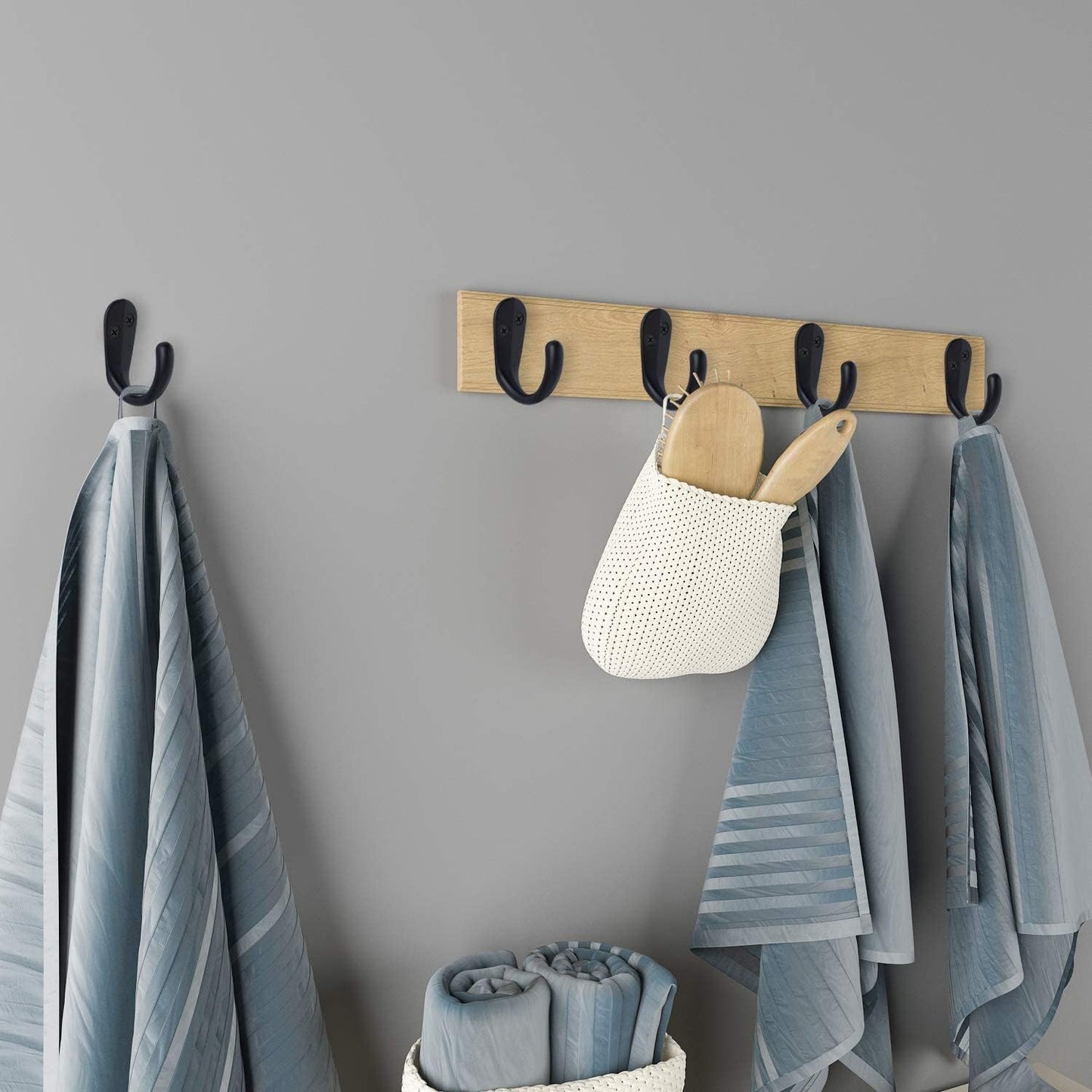 IBosins 20PCS Coat Hooks Wall Mounted Single Prong Robe Hook for Hanging Towel Hooks with 40 Screws for Bags, Hat, Cap, Scarf, Cup